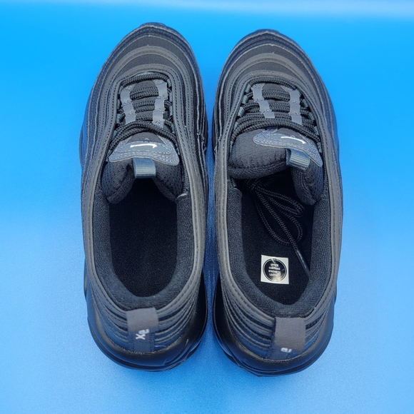 Nike Air Max 97 GS Triple Black Running Shoes Size 5.5Y Women's Size 7 Sneakers - Picture 6 of 8